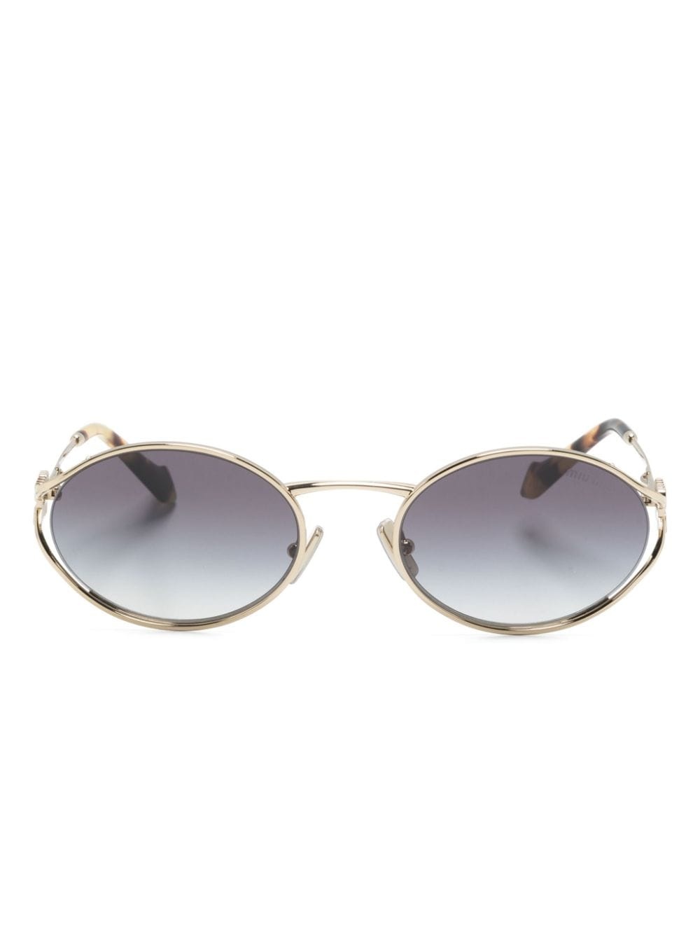 oval-frame sunglasses - 1