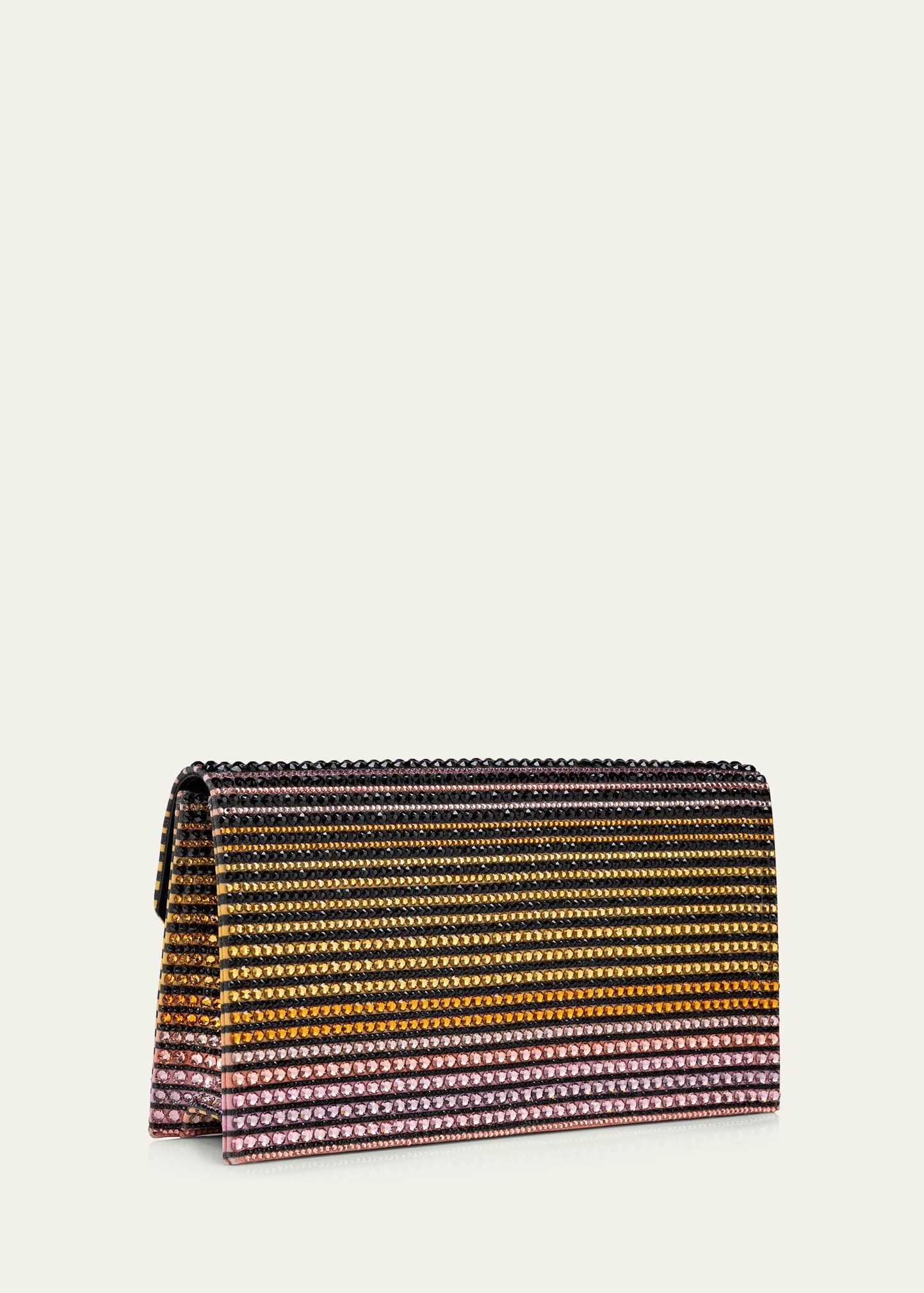 Loubi54 Wallet on Chain in Strass Crepe Satin - 3