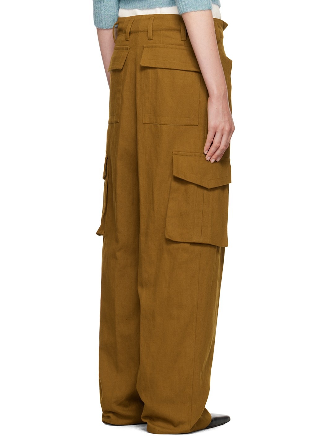 Brown Gabardine Trousers - 3
