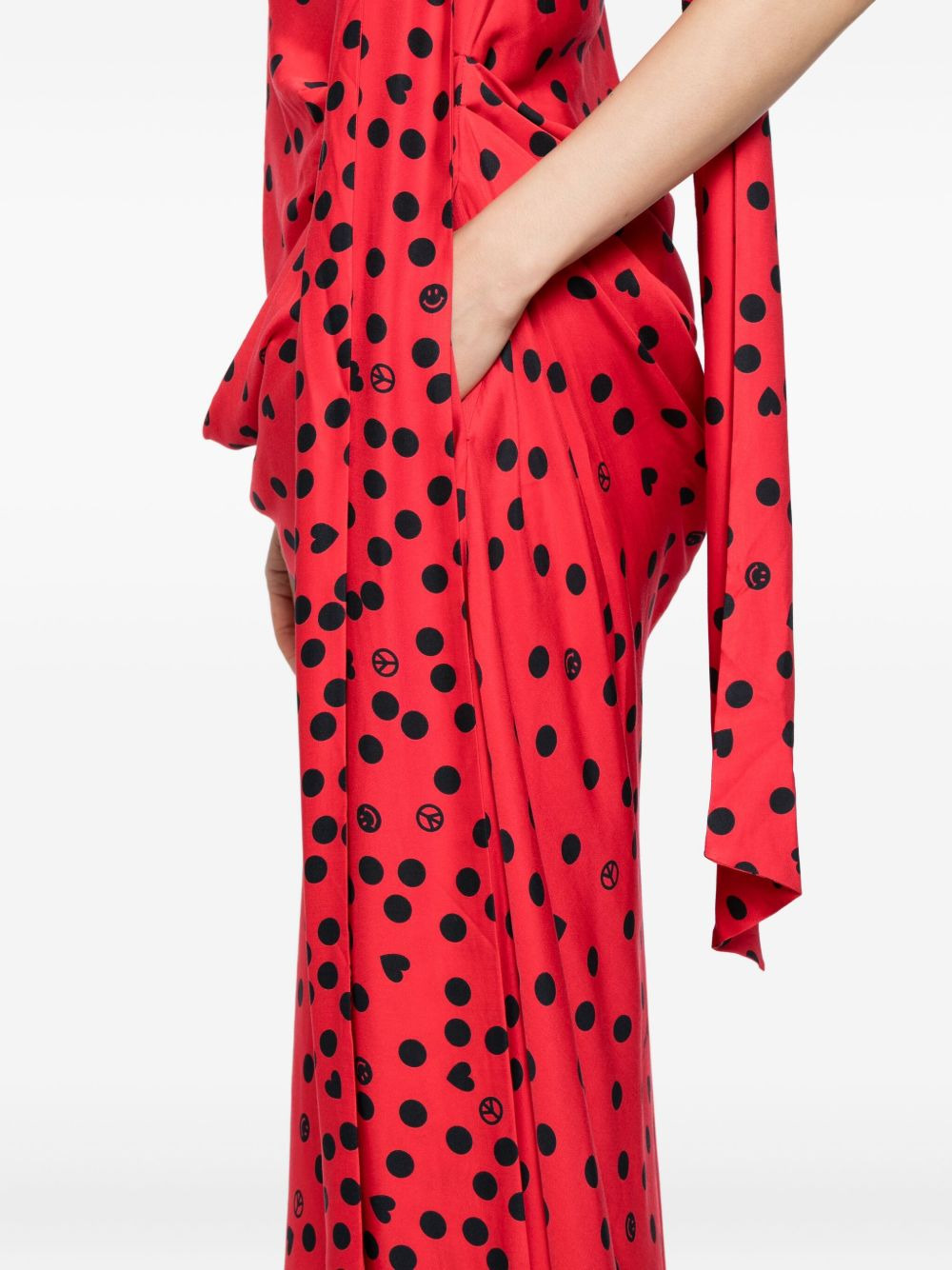 graphic-print asymmetric dress - 5