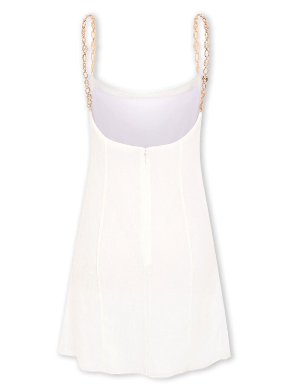 chain-strap silk minidress - 5