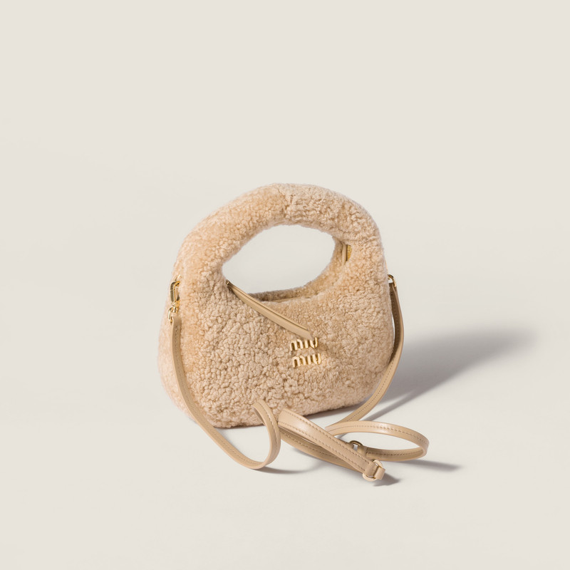 Miu Miu Wander shearling mini-bag outlook