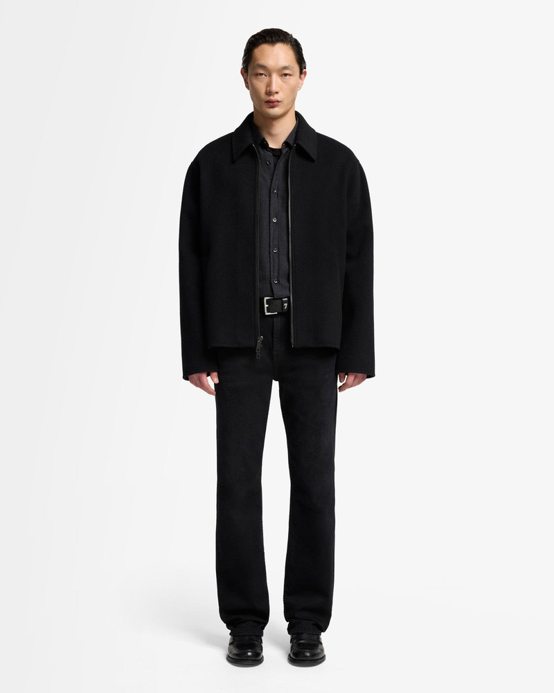 Wool Blouson Jacket In Black 3