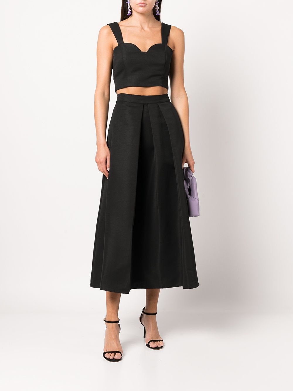 Leighton pleated A-line skirt - 2