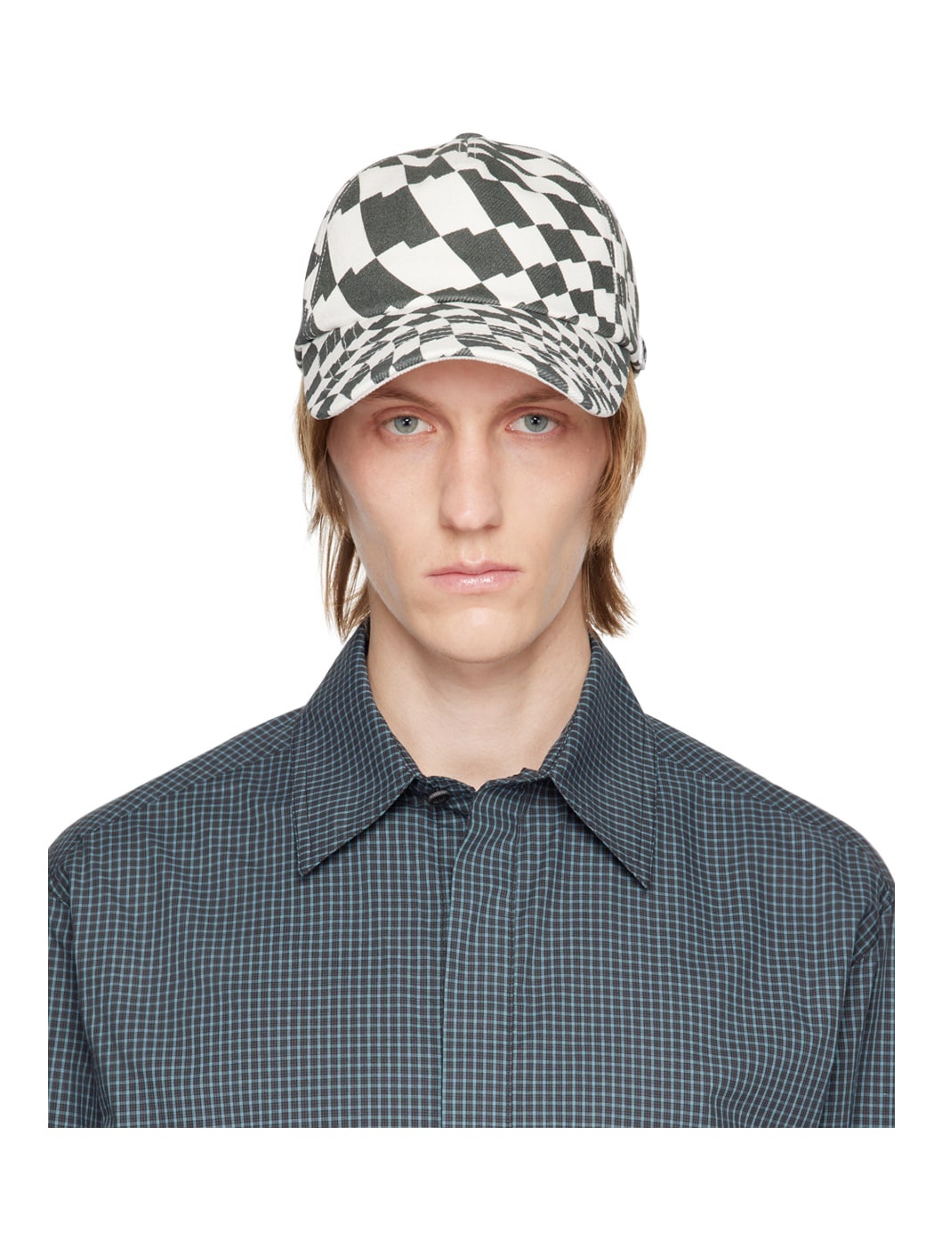 Black & White Check Cap - 1