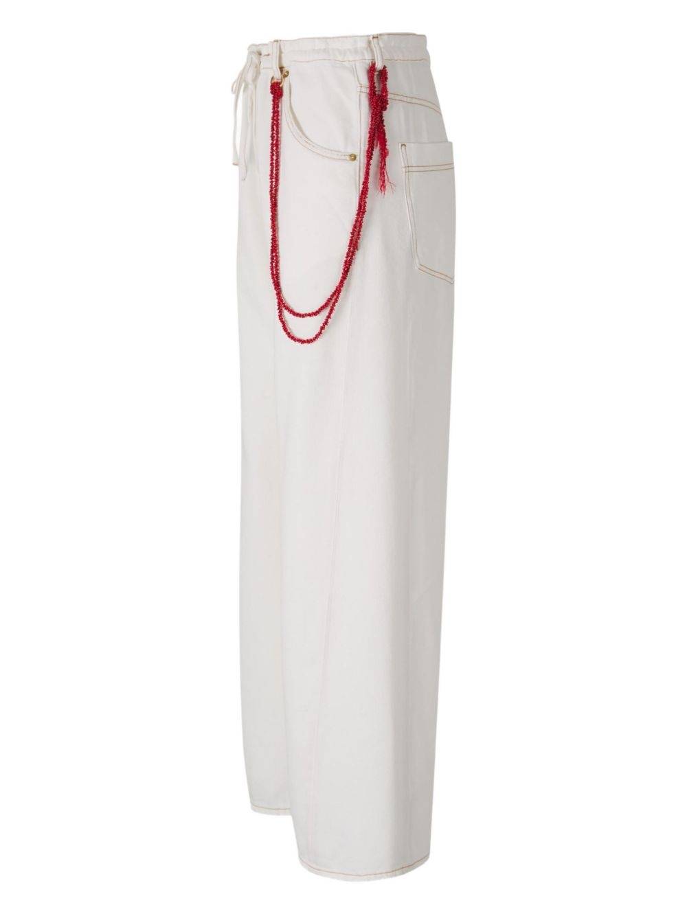 cotton-blend straight jeans - 3