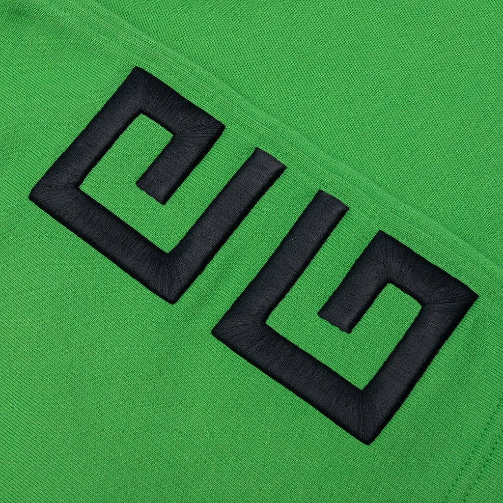 GIVENCHY BOXY FIT BRANDING EMBROIDERY SHORTS - APPLE GREEN - 4