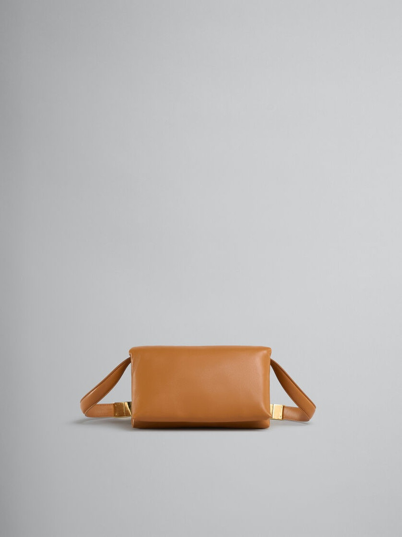 SMALL BROWN CALFSKIN PRISMA BAG - 1
