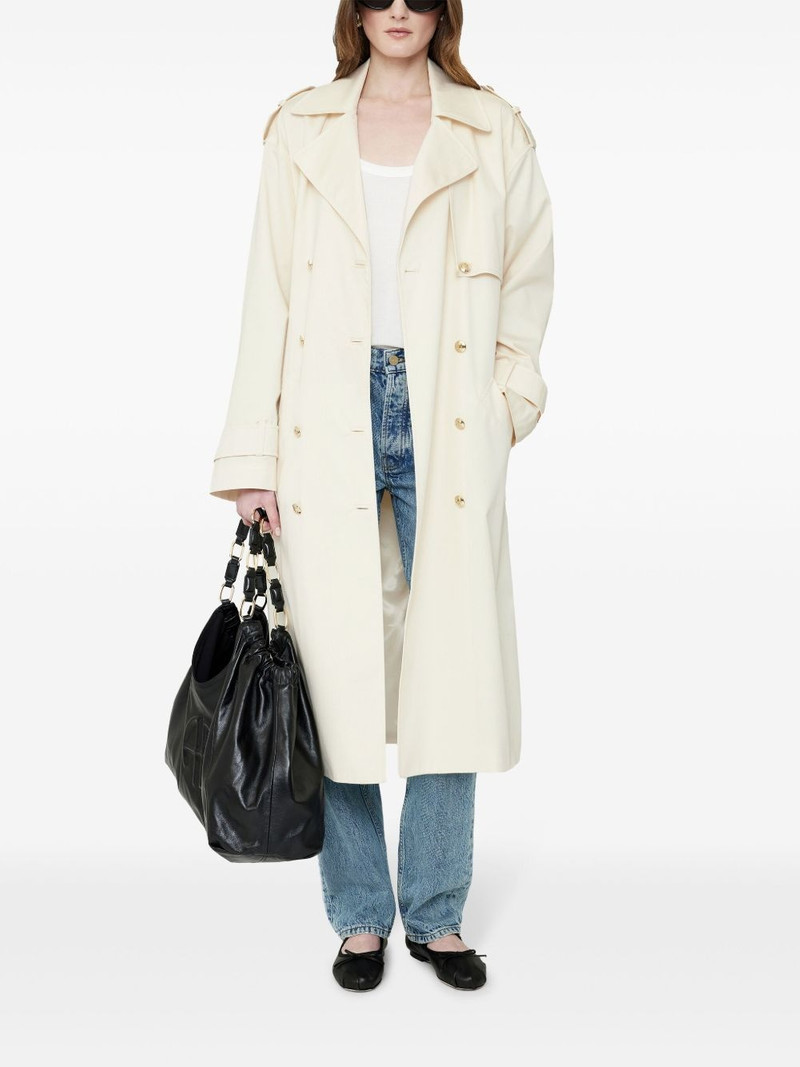 ANINE BING Layton button-detail oversize trench outlook
