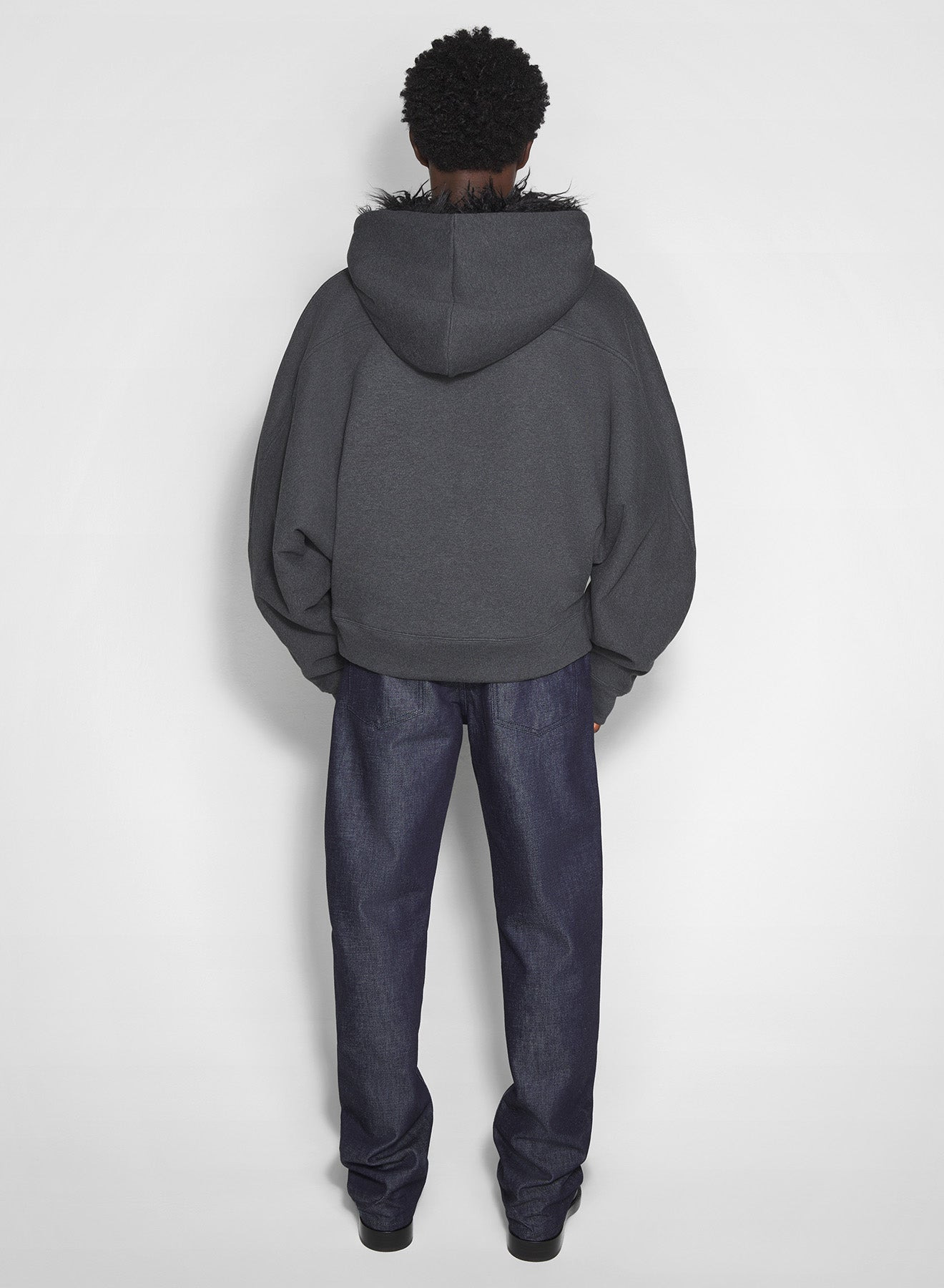 straight raw denim jeans - 5
