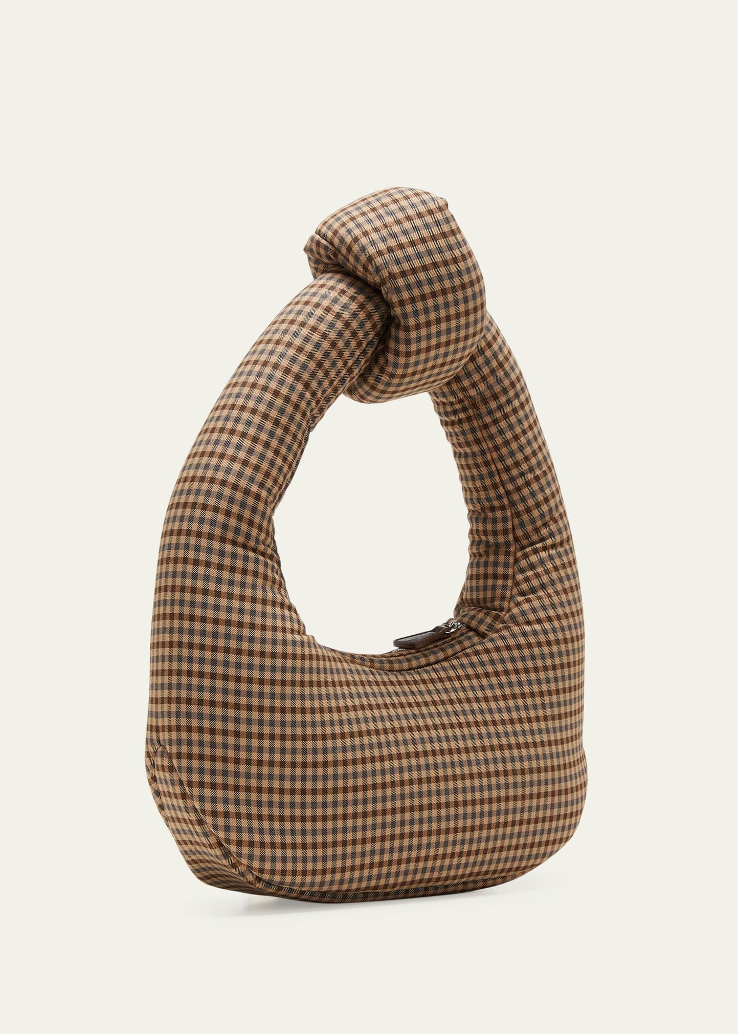 Mia Gingham Knot Top-Handle Bag - 3