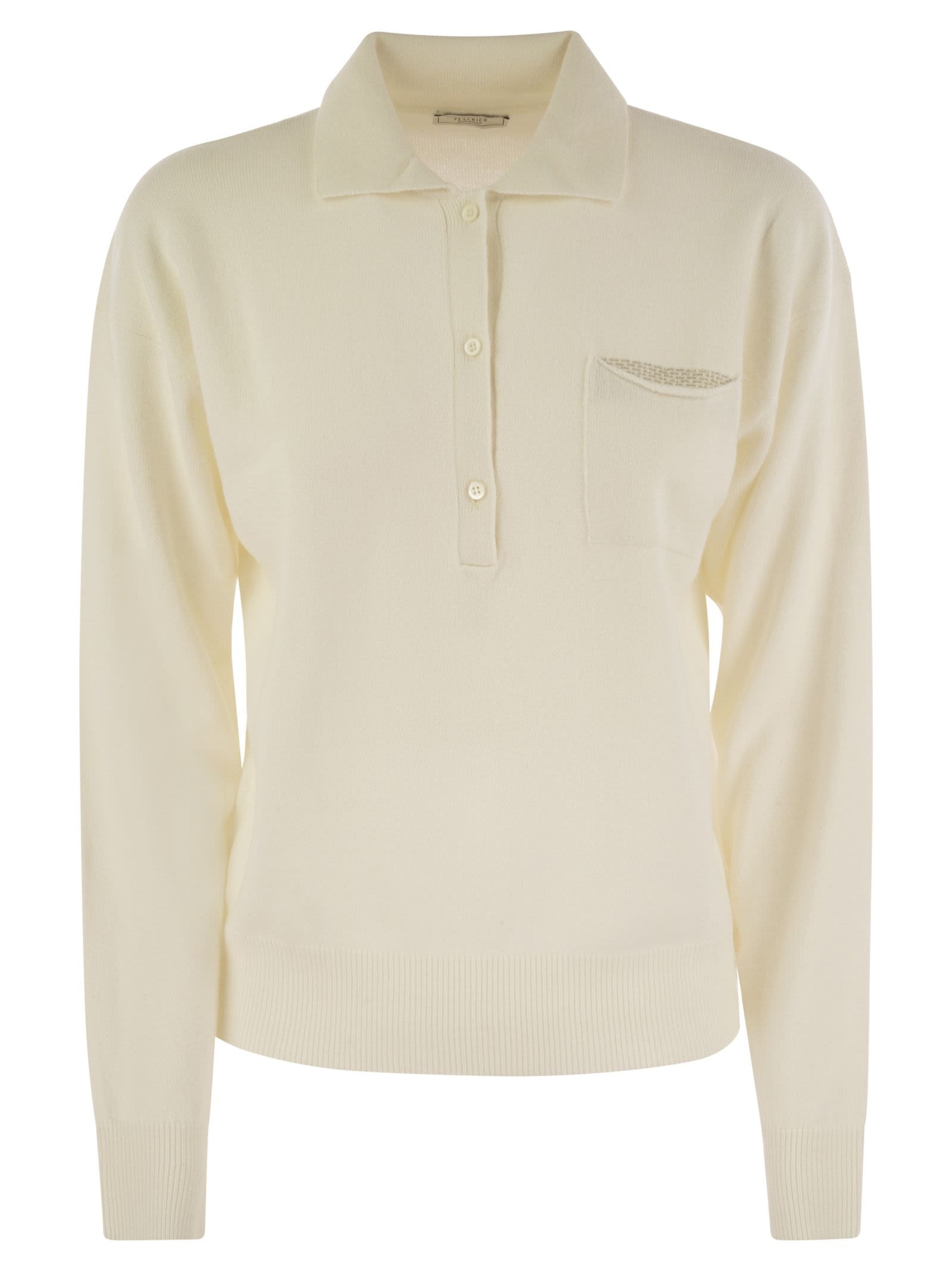 Peserico - Peserico Women Virgin Wool, Silk And Cashmere Tricot Sweater - 1