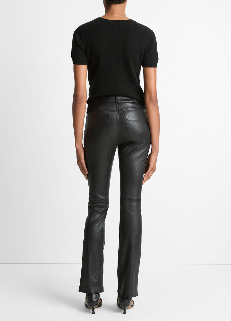 Vince Stretch Leather Boot-Cut Pant outlook