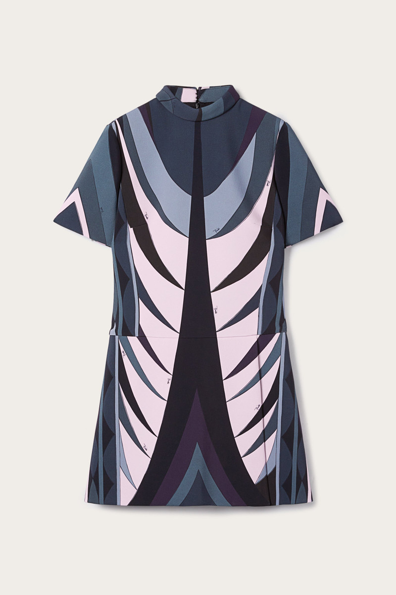 VOLUTE PRINT FLARED DRESS 1