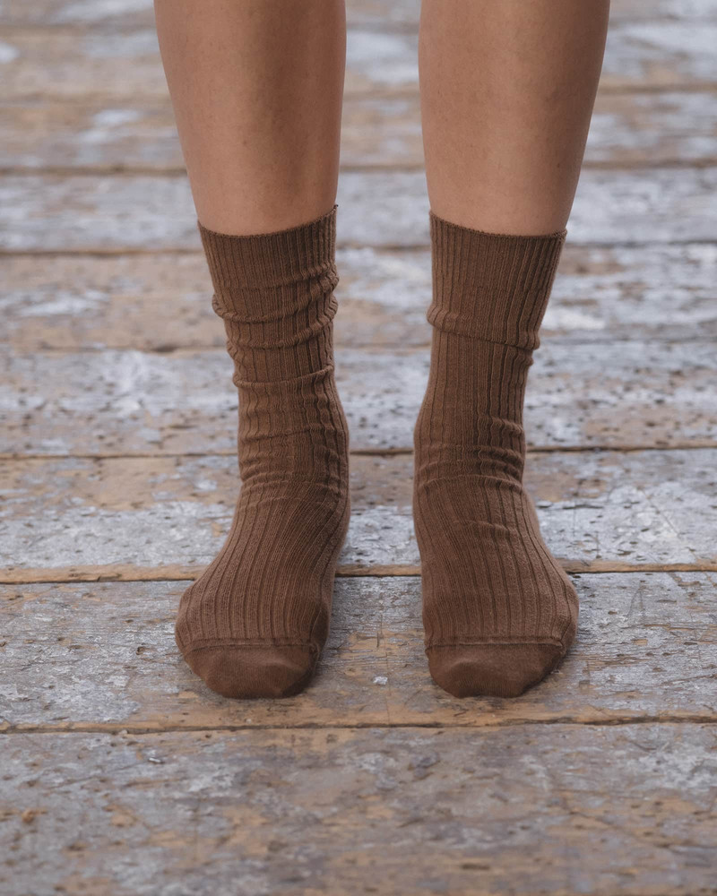 Rib Overankle Socks - Organic Cotton Rib 1
