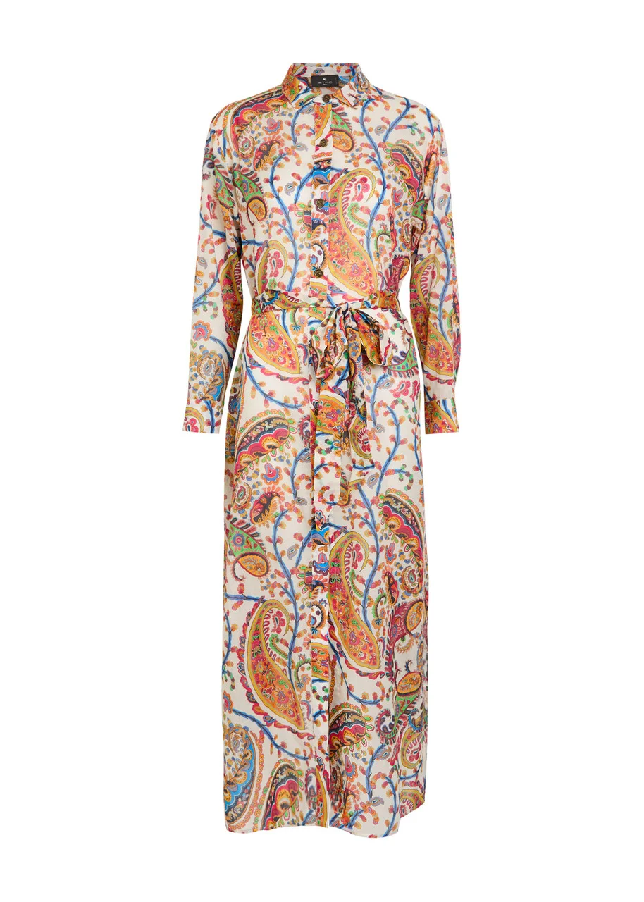 Etro Patterned Cotton Midi Shirt Dress - 1