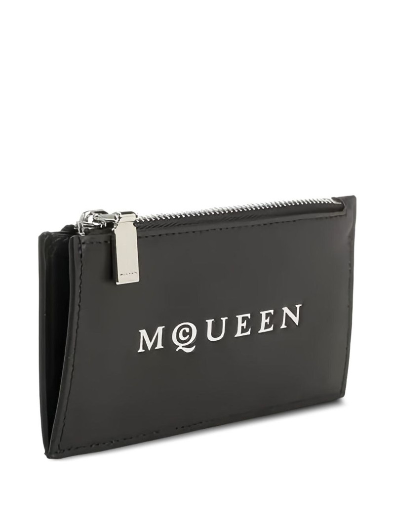 Alexander McQueen debossed-logo zipped cardholder outlook