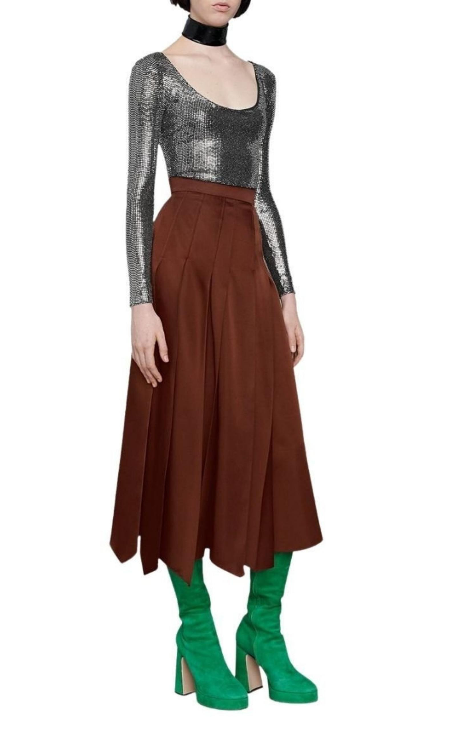 Metallic Effect Bodysuit - 3