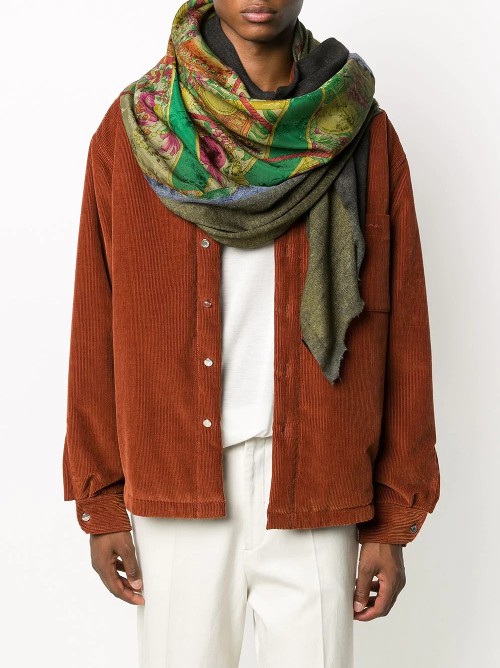 mix-print scarf  - 2