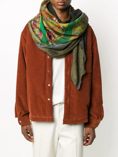 Avant Toi mix-print scarf  outlook