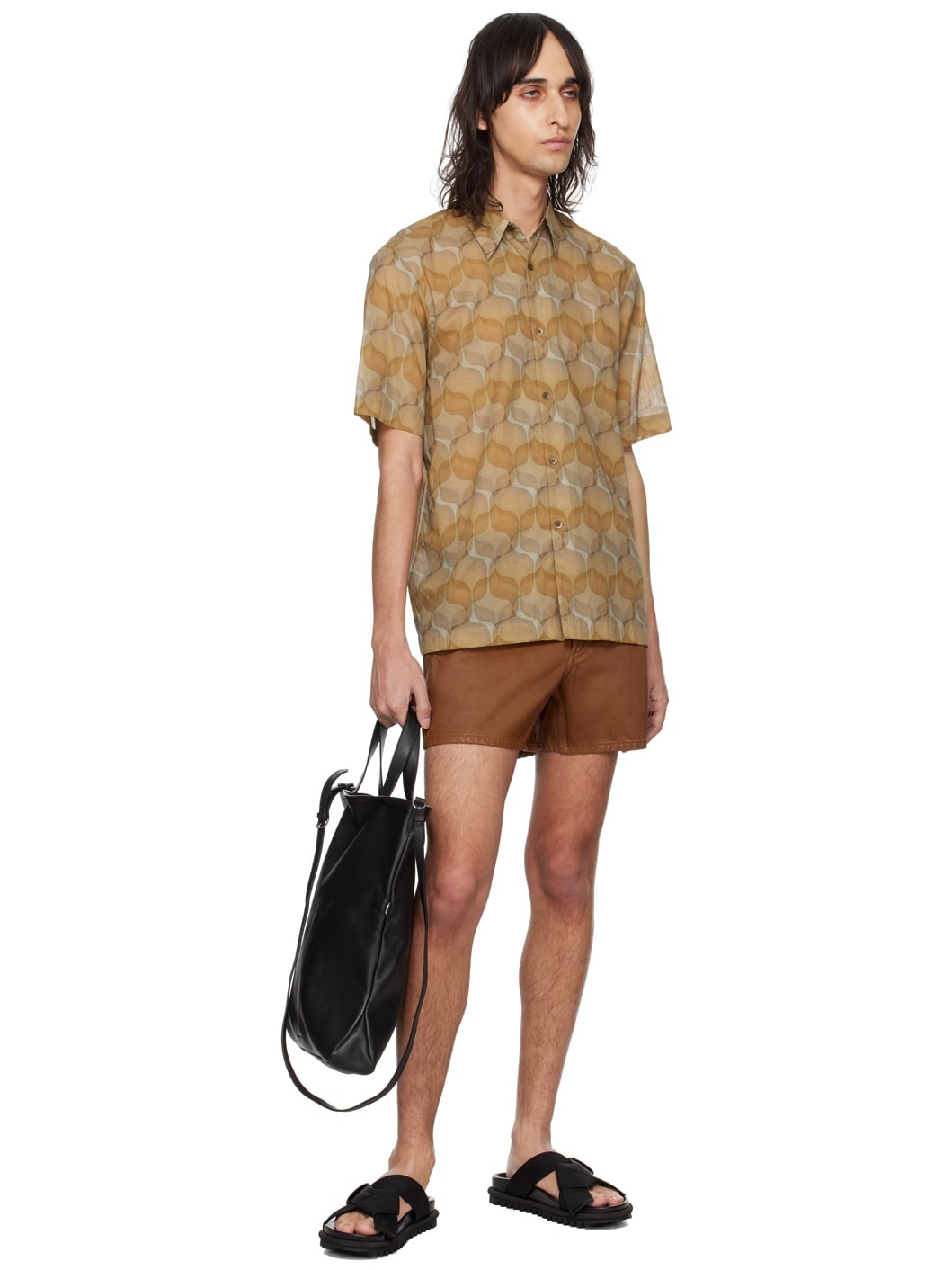 Brown Graphic Shirt - 4