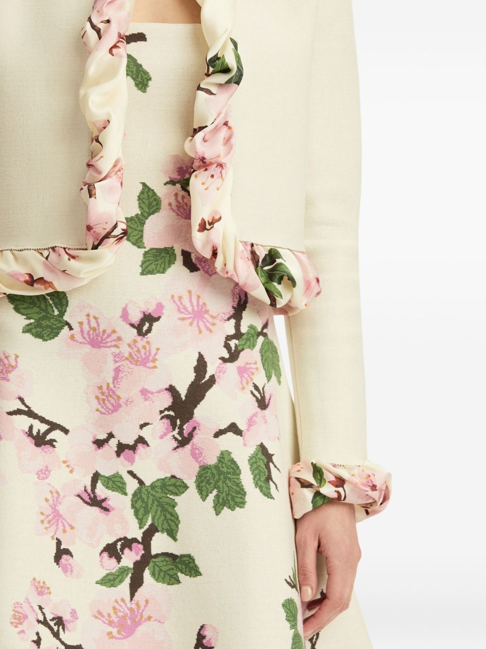 printed-trim jacket - 6