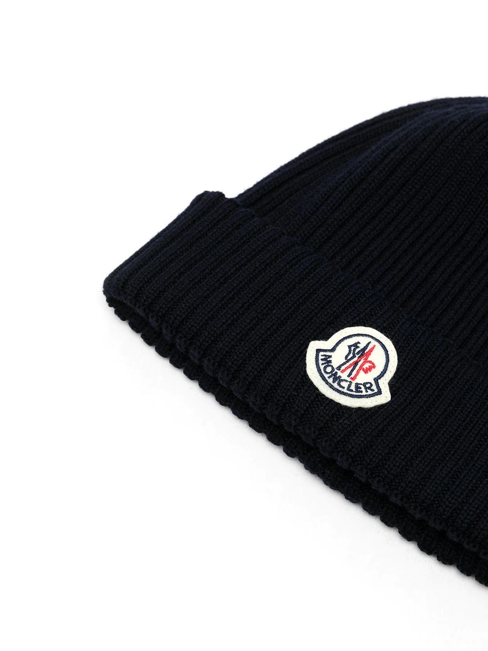 logo-patch ribbed-knit hat - 2