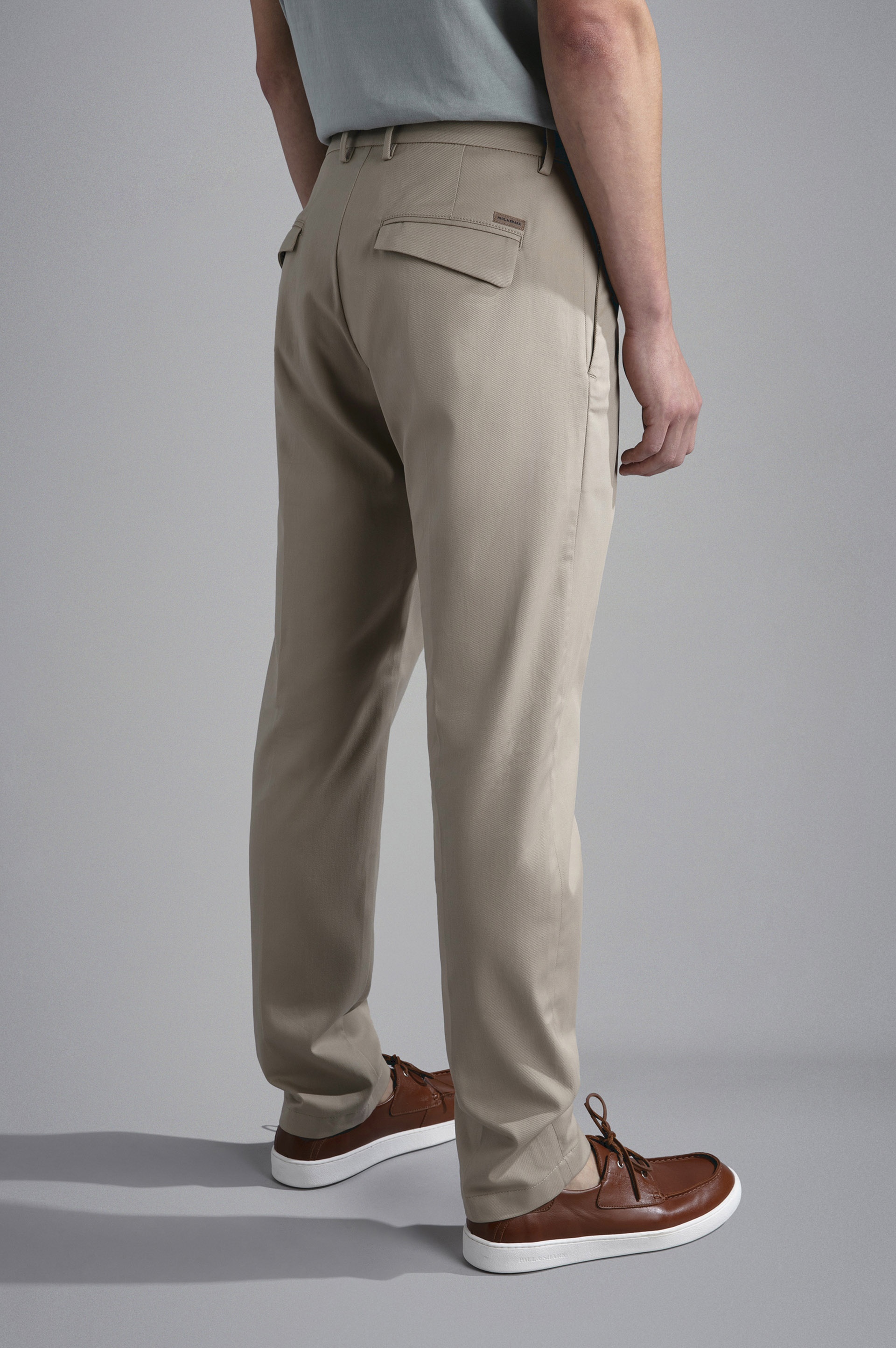 COTTON STRETCH CHINO TROUSERS - 3