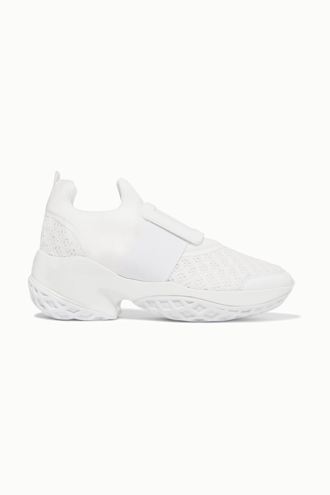 Viv Run neoprene, mesh and leather sneakers - 1