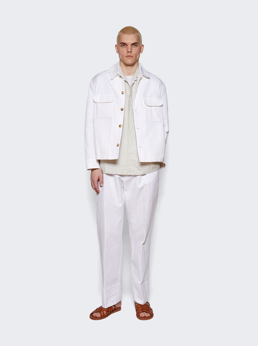 Reinga Cotton Linen Pants Optical White - 2