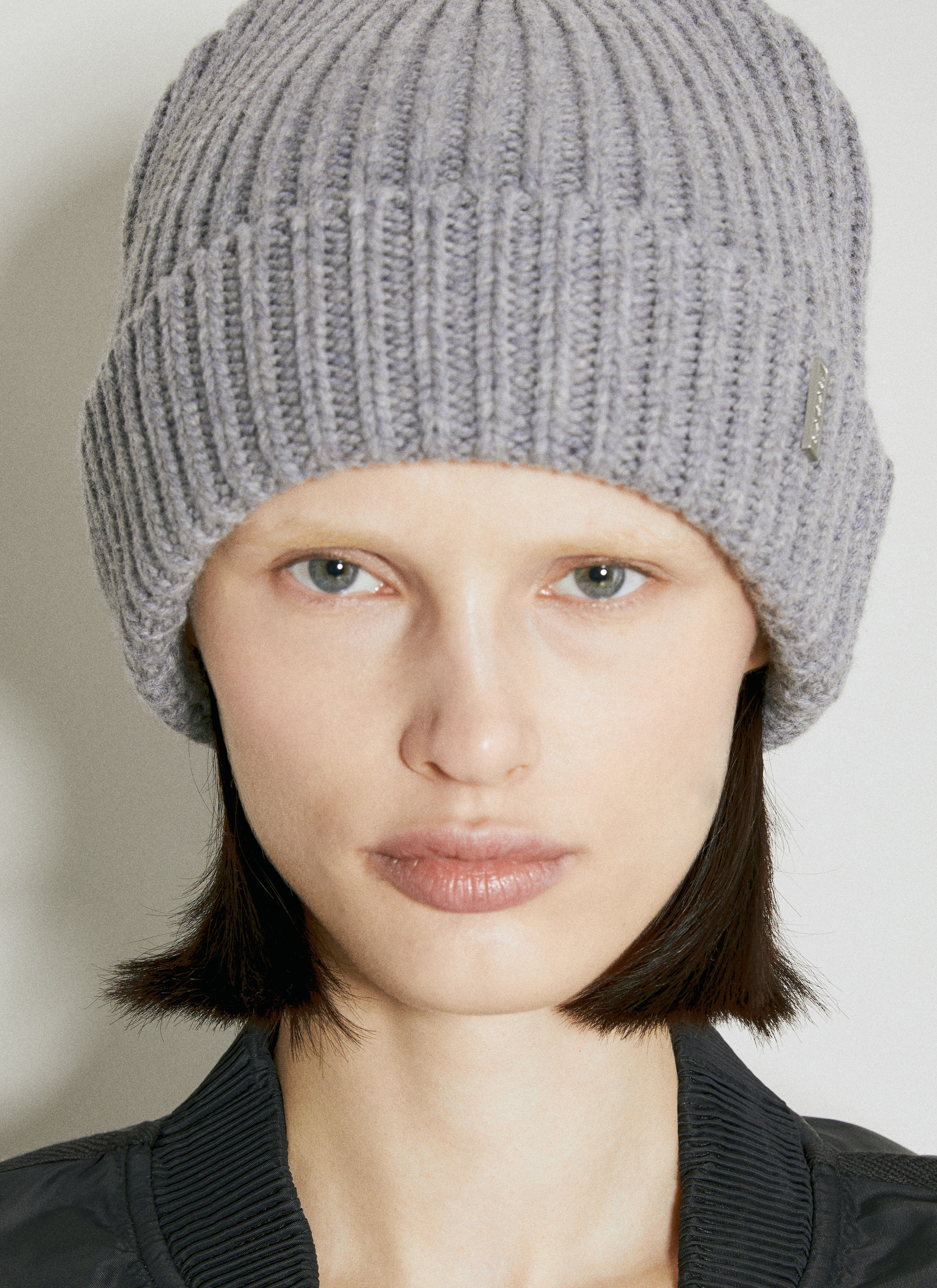 Wool Knit Beanie Hat - 3