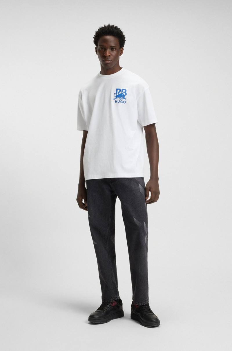 HUGO HUGO X RB COTTON T-SHIRT WITH BULL-GRAPHIC LOGO outlook
