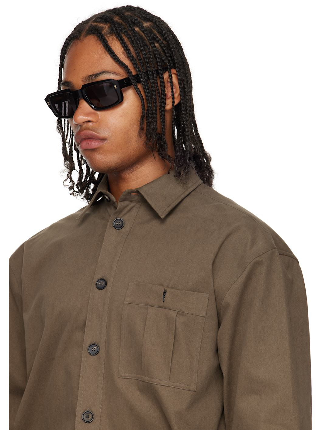 Black 9495 Rectangle Sunglasses - 4