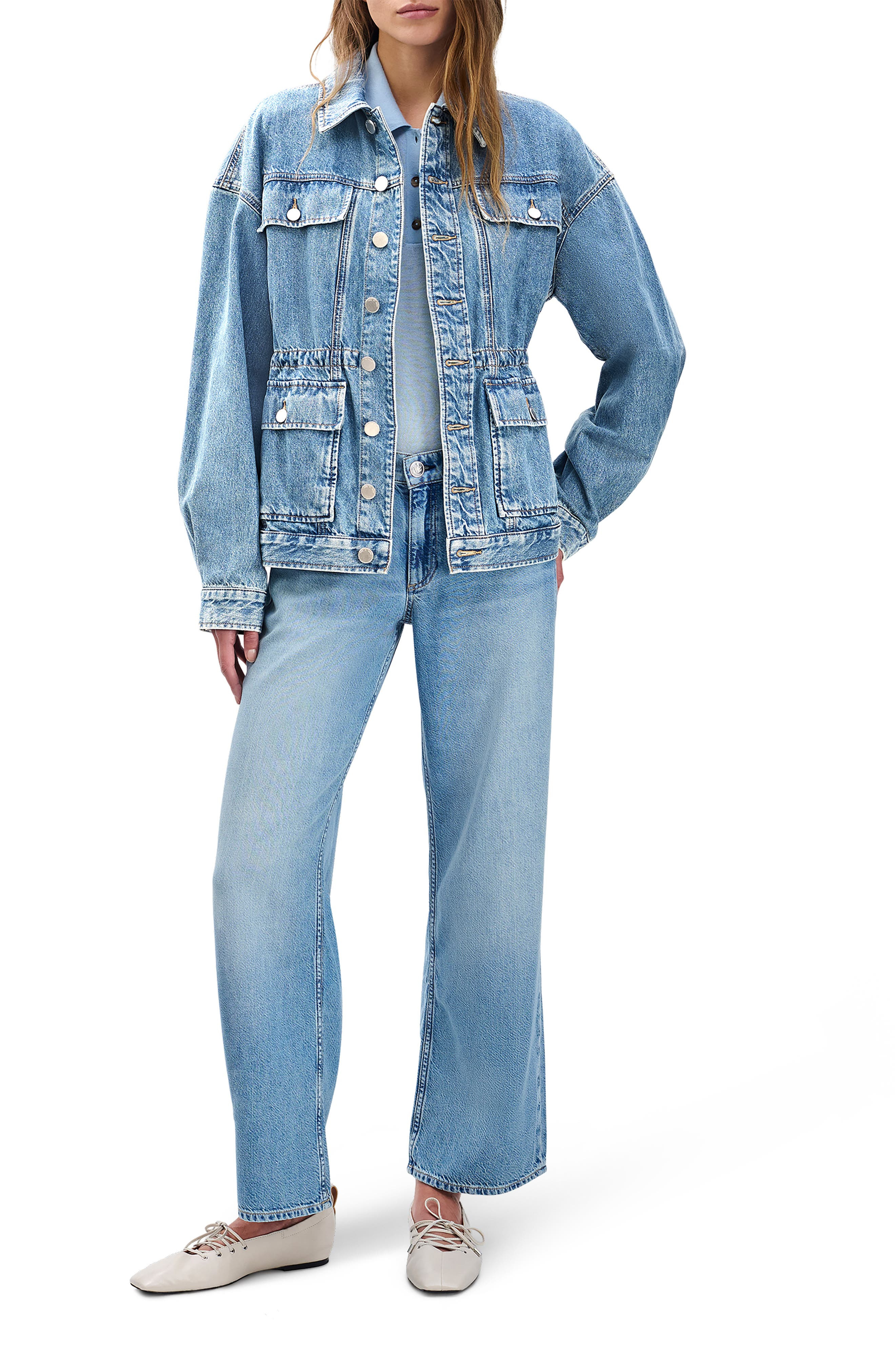 rag & bone Amy Cinched Denim Jacket in Ithica at Nordstrom - 6