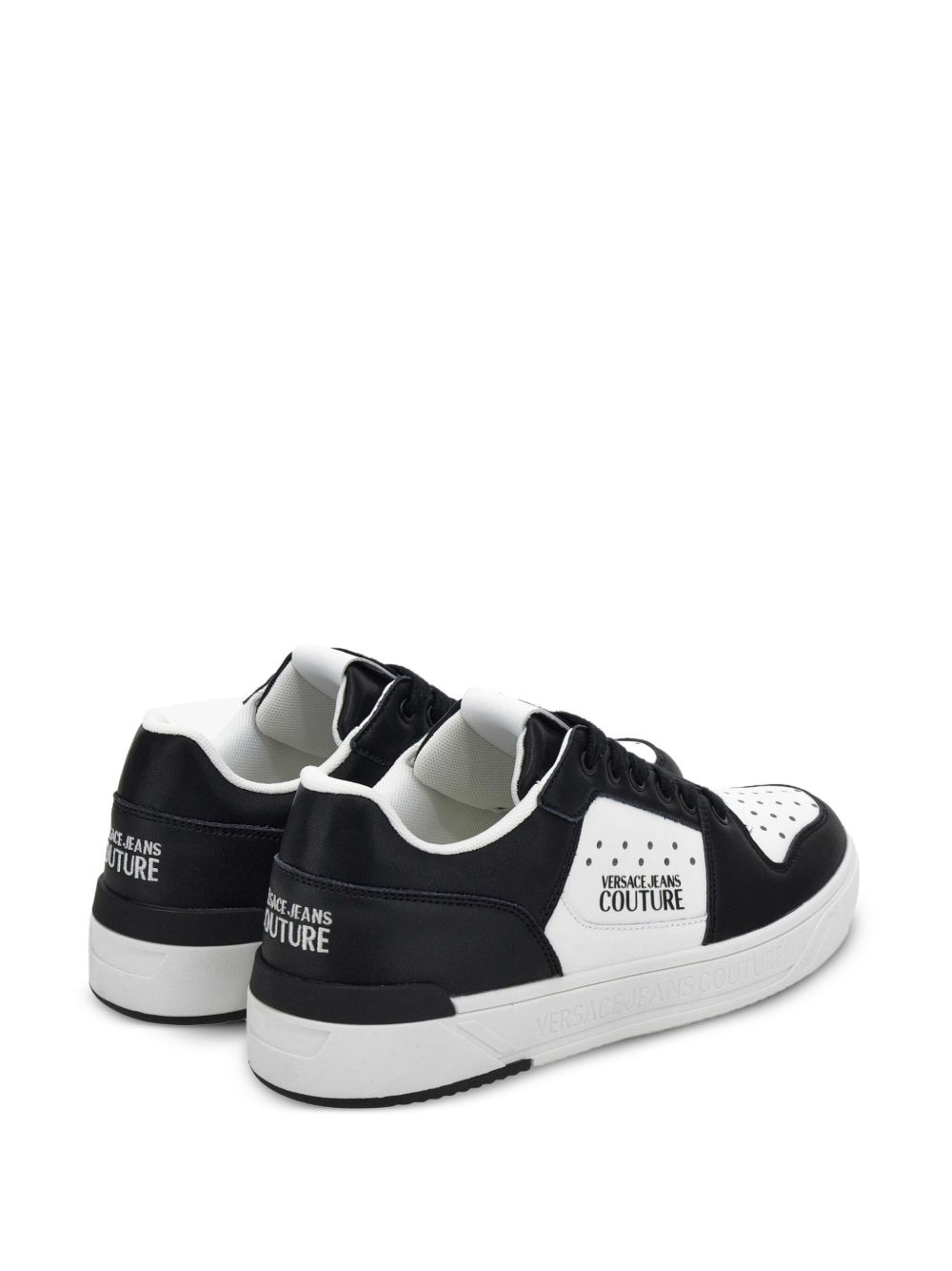 perforated panelled sneakers - 3