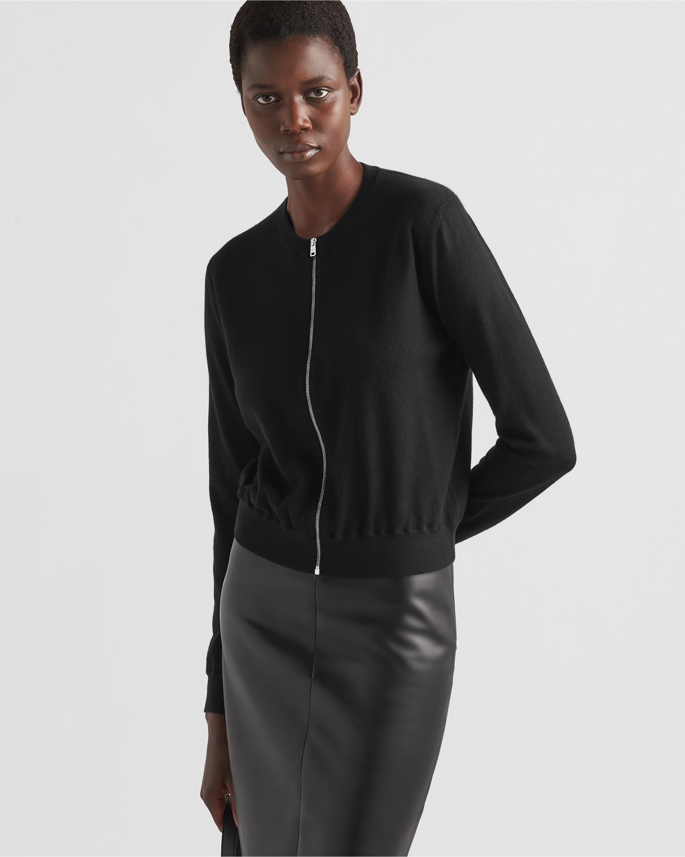 Cashmere zipper cardigan - 3