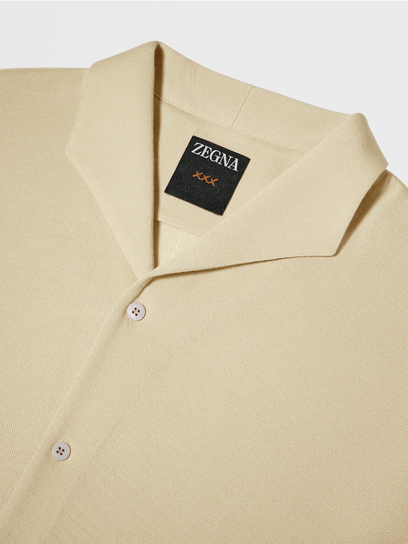ZEGNA LIGHT BEIGE WOOL BLEND POLO SHIRT outlook