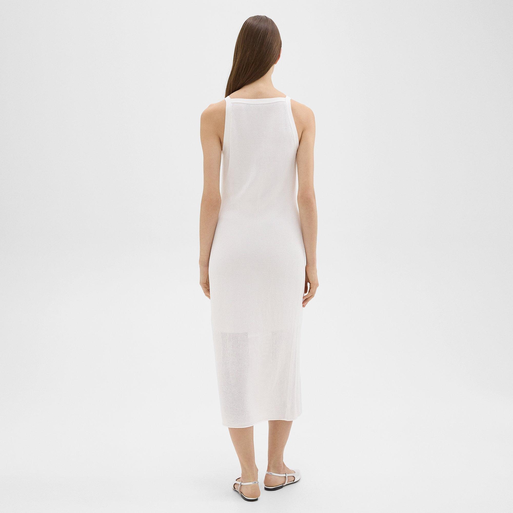 Pointelle Midi Dress in Crepe Knit - 5