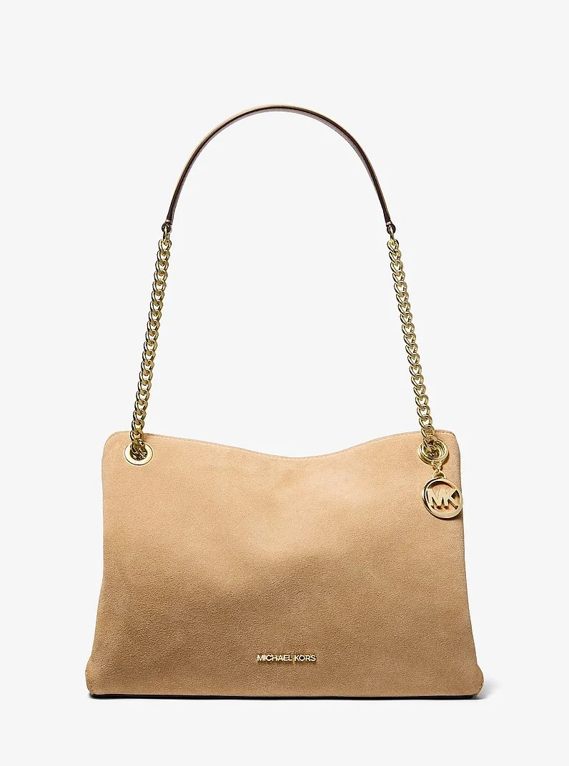 Christina Medium Suede Messenger Bag - 1