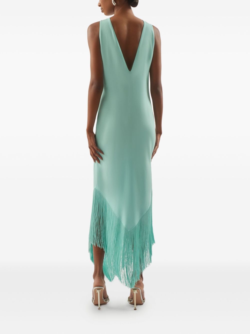 Taormina keyhole-neck fringe maxi dress - 4