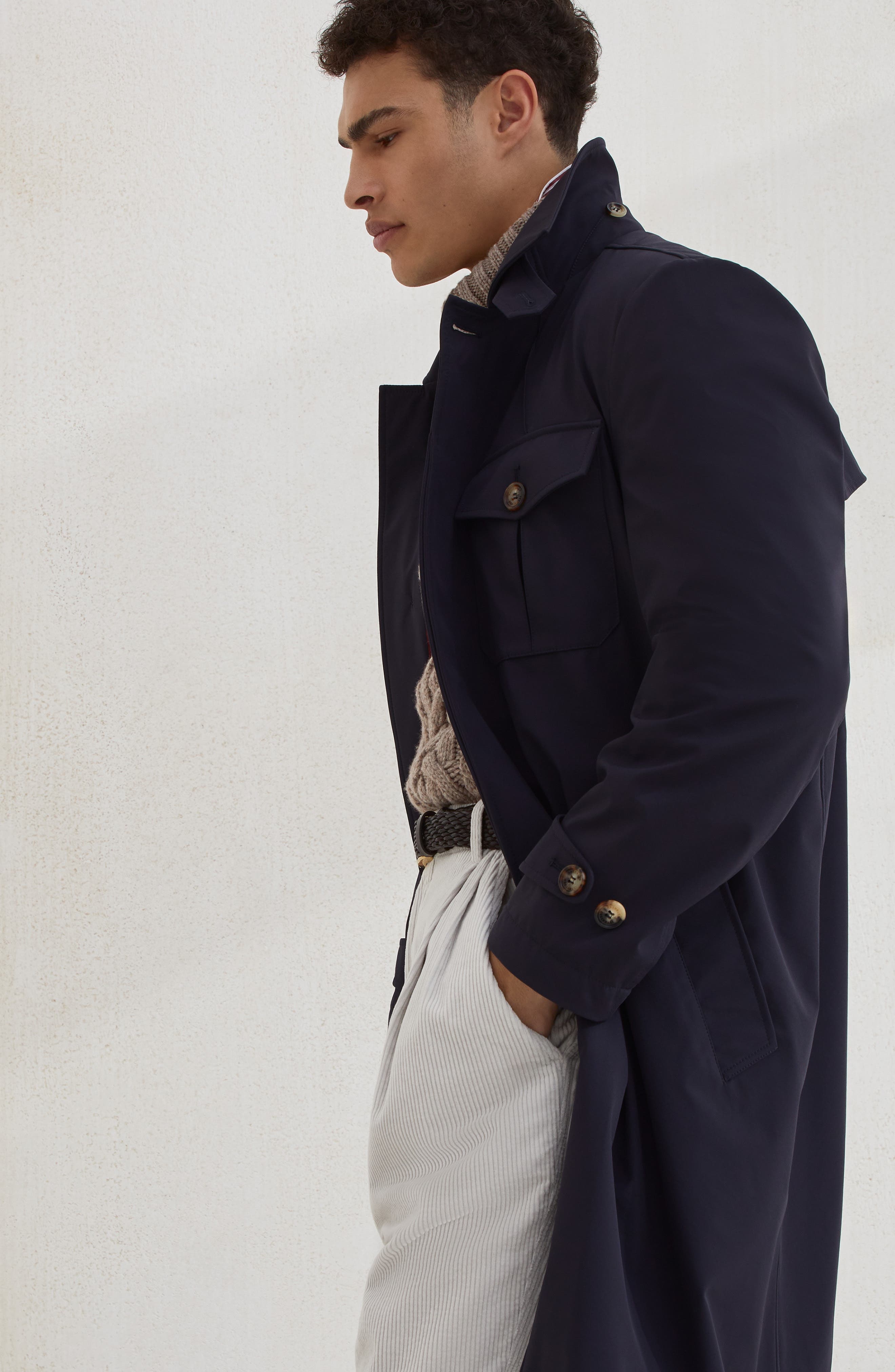 Brunello Cucinelli Redingote in Navy Blue at Nordstrom - 5