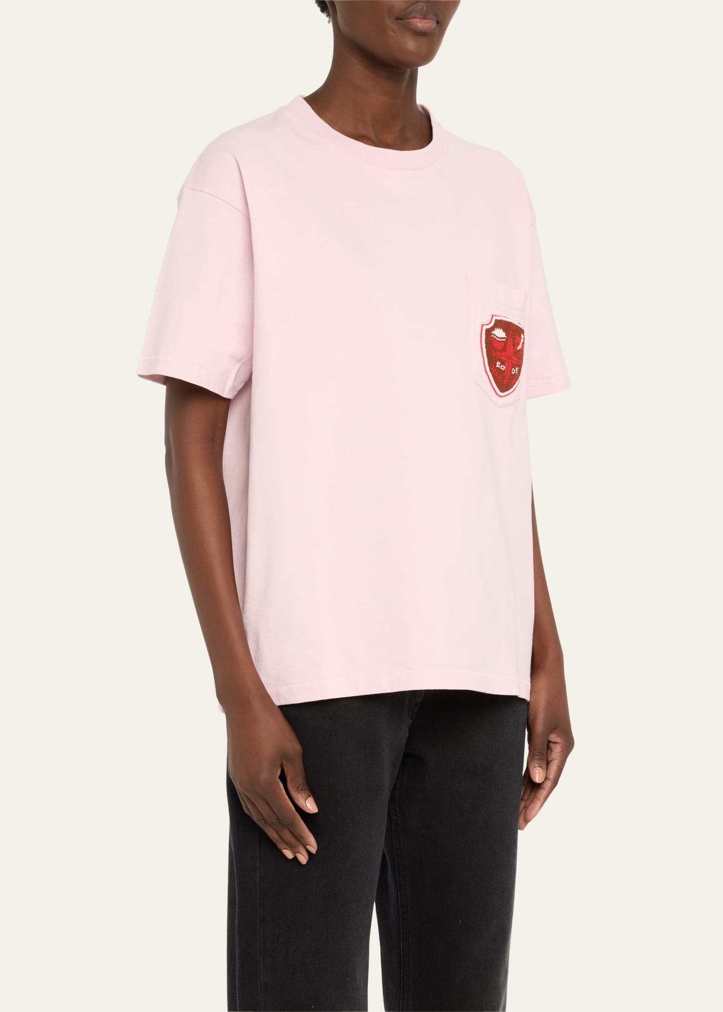 Beaded Crest Pocket Tee - 4
