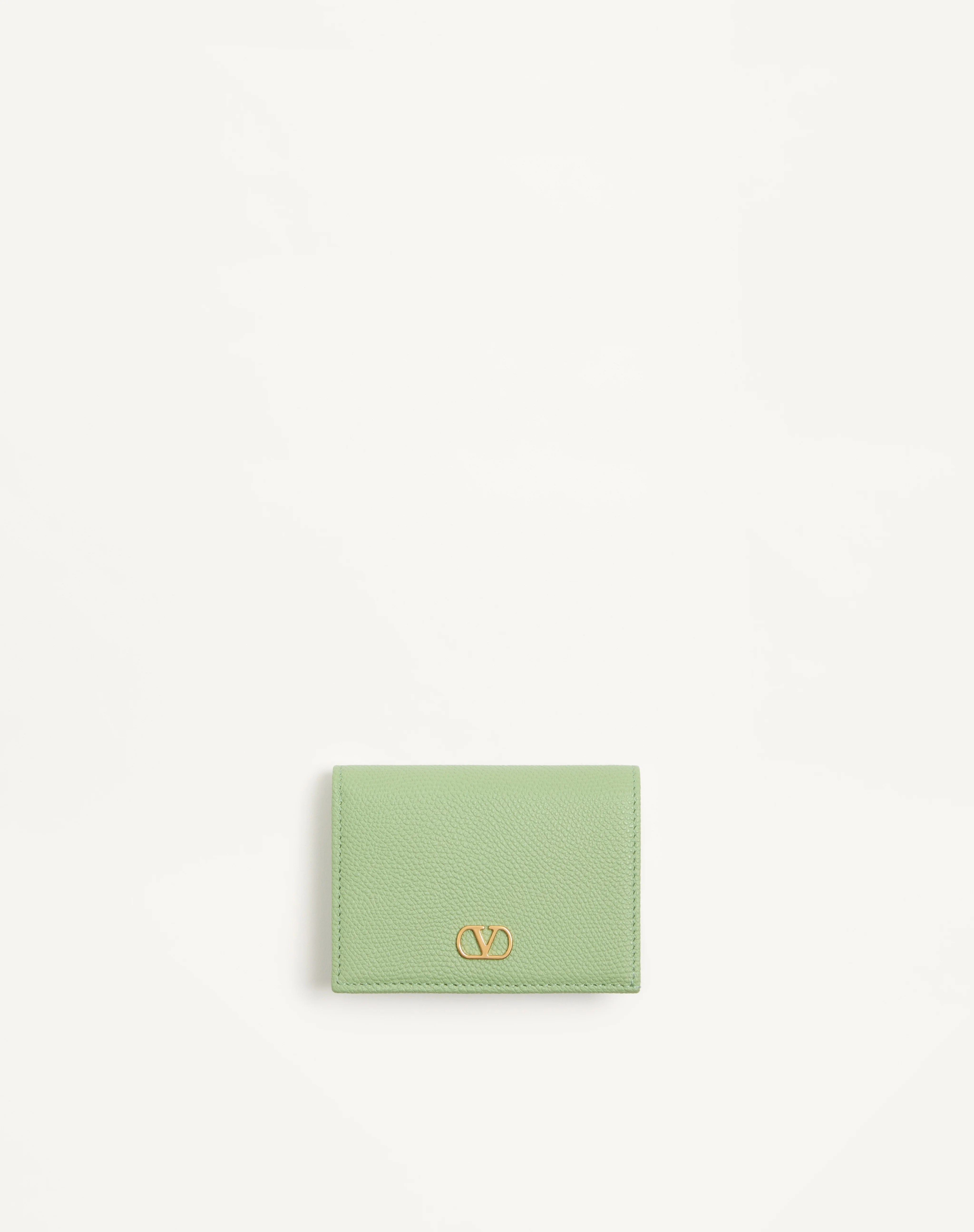 VLOGO SIGNATURE GRAINY CALFSKIN WALLET - 1