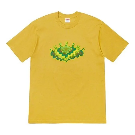 Supreme SS19 Cloud Tee clouds Pattern Short Sleeve Unisex Yellow SUP-SS19-10510 - 1