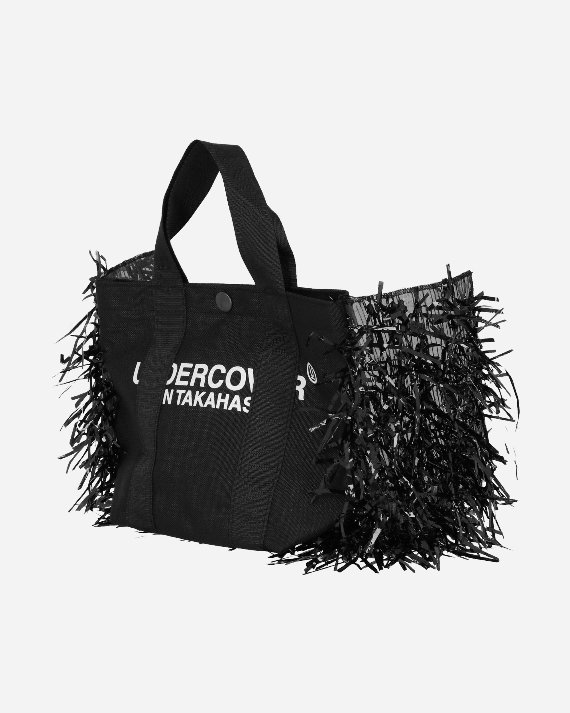 Fringe Nylon Tote Bag Black - 3
