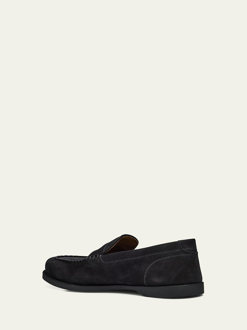 John Lobb Men's Pace Nubuck Penny Loafers outlook