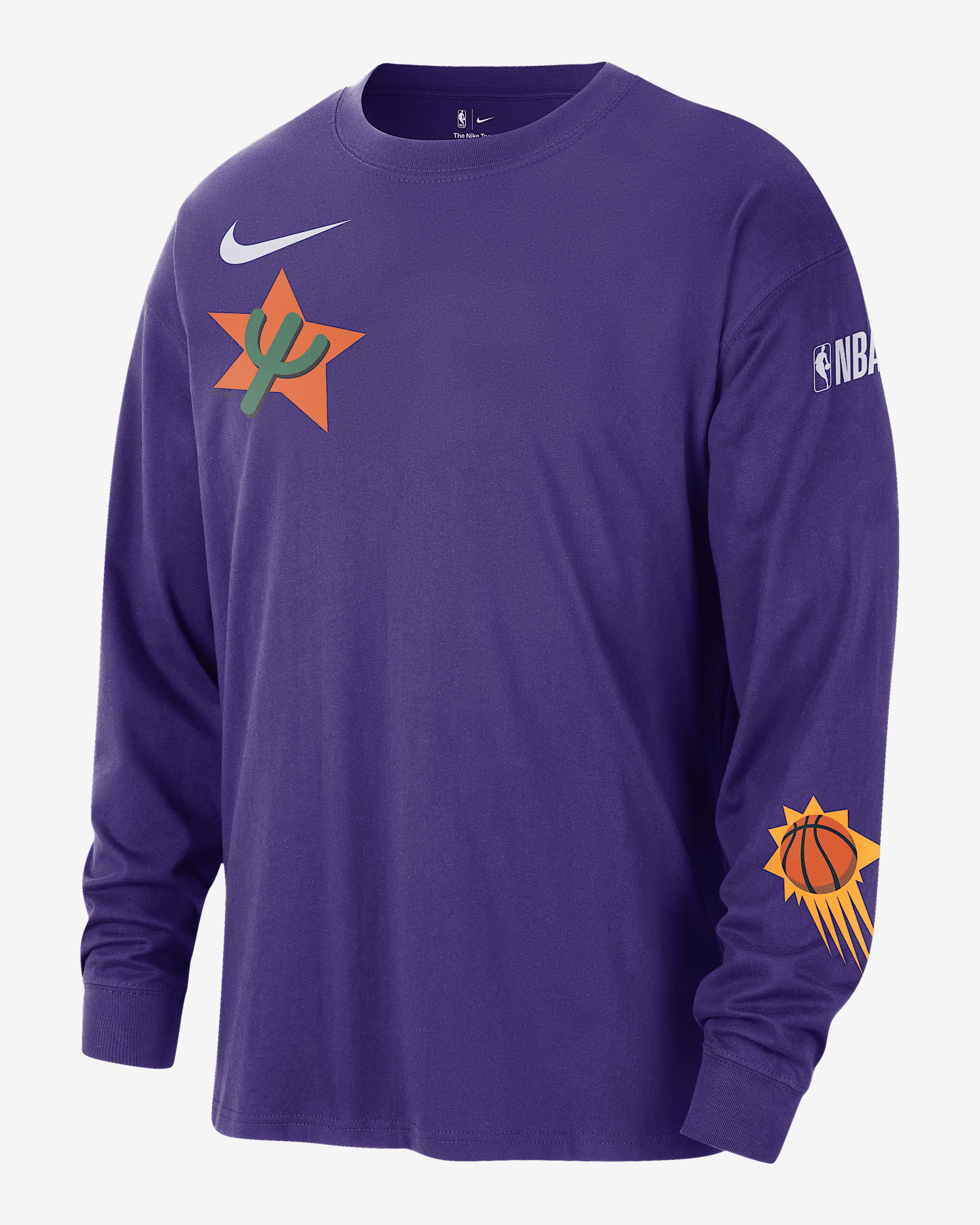 Phoenix Suns Courtside City Edition Men's Nike NBA Max90 Long-Sleeve T-Shirt - 1