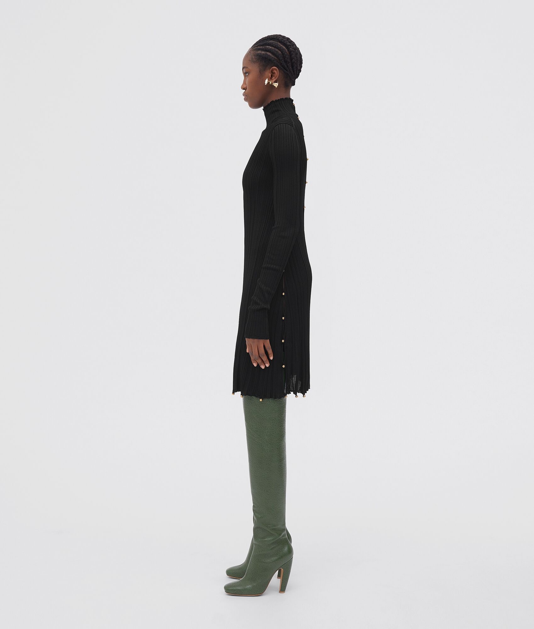 lightweight viscose plissé dress - 2
