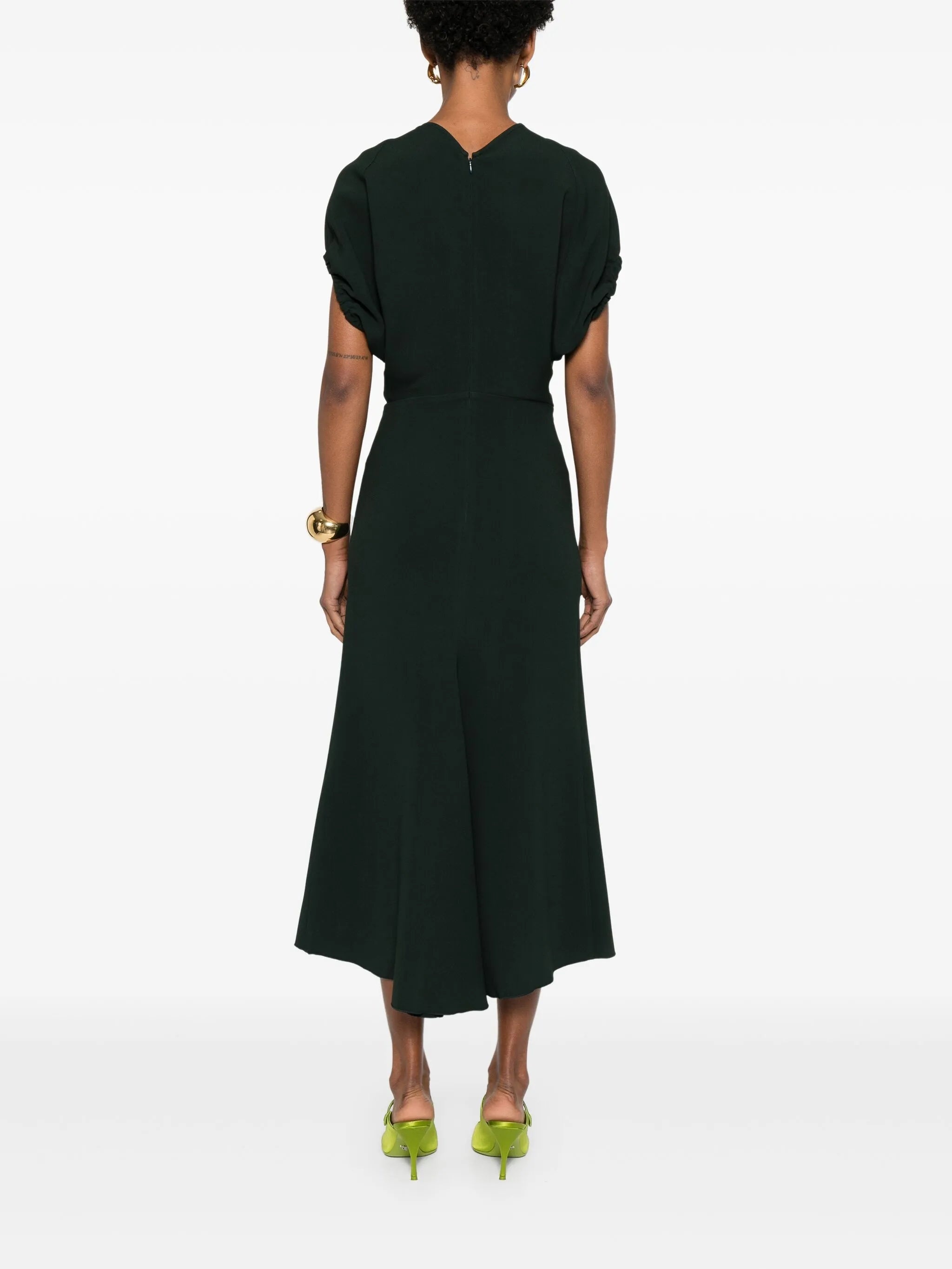 V-neck Midi Dress - 2