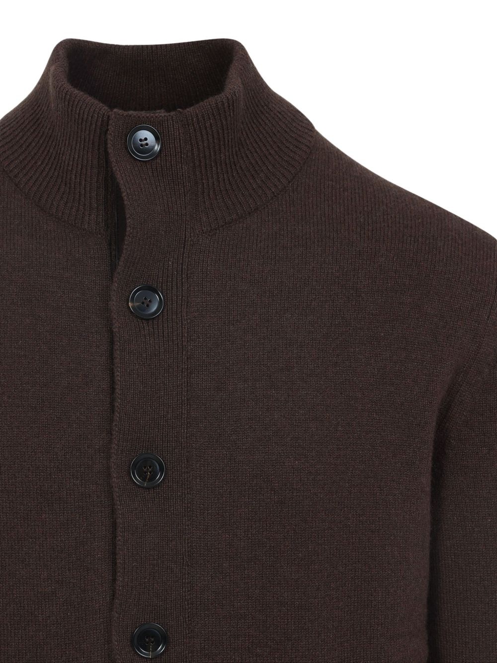 high-neck buttoned cardigan - 5